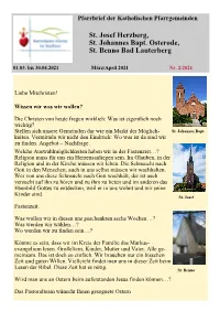 St. Josef Herzberg, St. Johannes Bapt. Osterode, St. Benno Bad