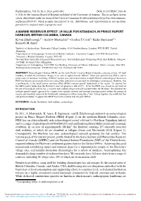 A Marine Reservoir Effect Δr Value for Kitandach, In