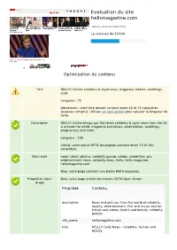 Evaluation Du Site Hellomagazine.Com
