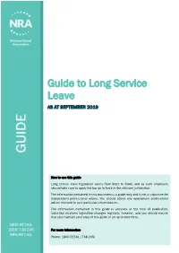 Long Service Leave Guide