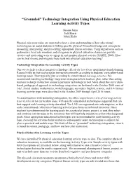 Technology Integration Using Physical Education Learning Activity Types