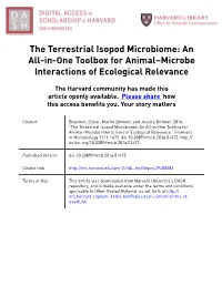 The Terrestrial Isopod Microbiome: an All-In-One Toolbox for Animal–Microbe Interactions of Ecological Relevance