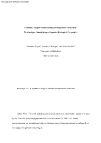 Towards a Deeper Understanding of Impression Formation –