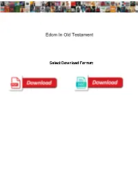 Edom in Old Testament