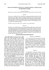 Technomyrmex Difficilis (Hymenoptera: Formicidae) in the West Indies