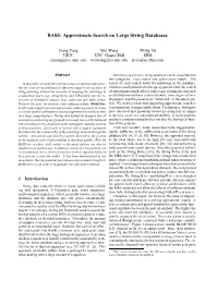 BASS: Approximate Search on Large String Databases