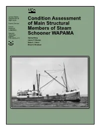 Condition Assessment of Main Structural Members of Steam Schooner Main Framing Timbers