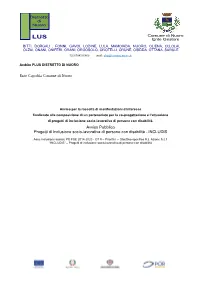 Ente Capofila Comune Di Nuoro Avviso Pubblico Progetti Di