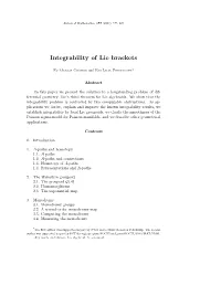Integrability of Lie Brackets