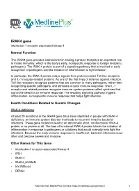 IRAK4 Gene Interleukin 1 Receptor Associated Kinase 4