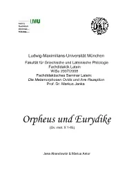 Orpheus Und Eurydike (Ov