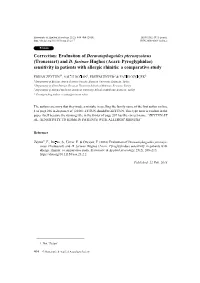 (Trouessart) and D. Farinae Hughes (Acari: Pyroglyphidae) Sensitivity in Patients with Allergic Rhinitis: a Comparative Study
