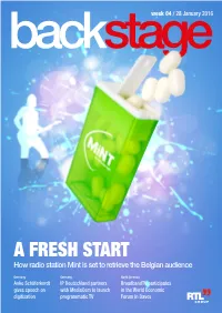 A FRESH START How Radio Station Mint Is Set to Retrieve the Belgian Audience