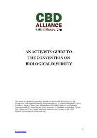 AN ACTIVISTS' GUIDE to the CBD.Pages