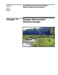 Chapter 11: Rosgen Geomorphic Channel Design