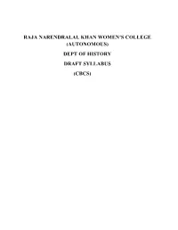 Dept of History Draft Syllabus (Cbcs)