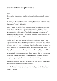 Notes Presentation Secretary General 2017