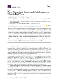 Three-Dimensional Structures of Carbohydrates and Where to Find Them
