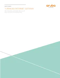Tunneled Internet Gateway Wi-Fi Access for Mobile Devices in High-Security Environments Table of Contents