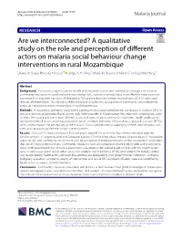 A Qualitative Study on the Role and Perception of Different Actors on Malaria Social Behaviour Change