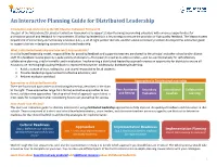An Interactive Planning Guide for Distributed Leadership