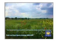 Draft Lewisham Parks and Open Space Strategy 2020-2025