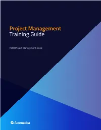 Project Management Training Guide