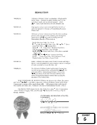 State Parks, Recreation and Travel Commission Resolution