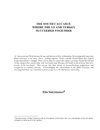 The South Caucasus: Where the Us and Turkey Succeeded Together