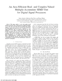 And Complex-Valued Multiply-Accumulate SIMD Unit for Digital Signal Processors