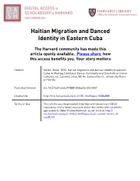 Haitian Migration and Danced Identity in Eastern Cuba