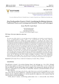 How Psychoanalytic Process's Work: Considering the Relation Between