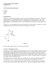 Lactulose Solution, Usp