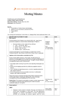 Meeting Minutes