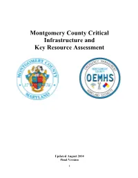 Montgomery County Critical Infrastructure and Key Resource Assessment