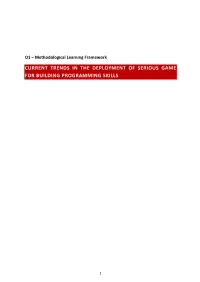 O1 A3 Current Trends in the Deployment of Serious Game For