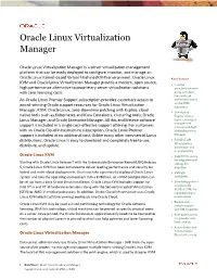 Oracle Linux Virtualization Manager
