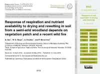 Response of Soil Respiration to Drying and Rewetting