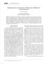 Sedimentation and Tectonics of Paleogene Sediments in Central Sarawak