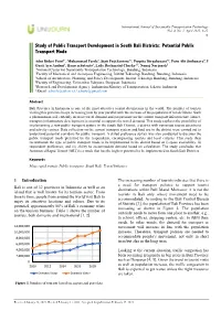 Study of Public Transport Development in South Bali Districts: Potential Public Transport Mode