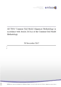 Tsos' Common Grid Model Alignment Methodology in Accordance with Article 24(3)(C) of the Common Grid Model Methodology