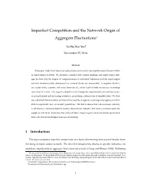 Imperfect Competition and the Network Origin of Aggregate Fluctuations∗