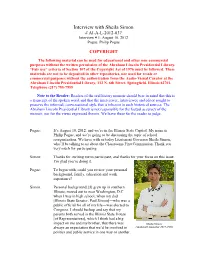 Interview with Lt. Gov. Sheila Simon