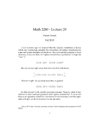 Math 2280 - Lecture 29