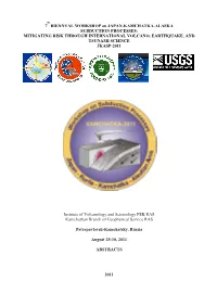 Mitigating Risk Through International Volcano, Earthquake, and Tsunami Science Jkasp-2011