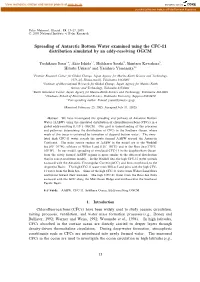 Spreading of Antarctic Bottom Water Examined Using the CFC-11