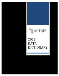 2013 MTQIP Data Dictionary