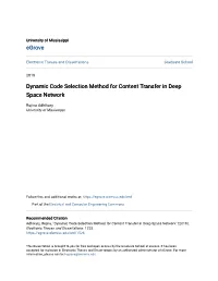 Dynamic Code Selection Method for Content Transfer in Deep Space Network