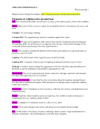 Elements of Collaborative Production: Act: Part of a Play Defined by Elements Such As Rising Action, Turning Point, Climax and Resolution