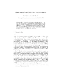 Hecke Operators and Hilbert Modular Forms